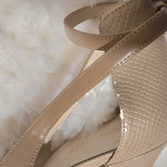 Nine West Nude-Tan Platform Heels - Picture 7 of 12